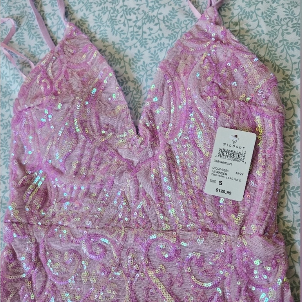 Windsor Lavender Sequin Lace Chemise